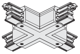 XTS 38 Х-образный коннектор для соединения трекового шинопровода крестом под прямым углом